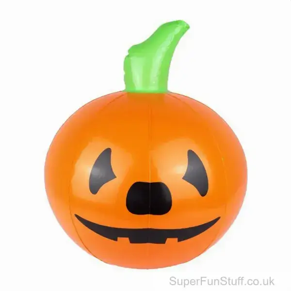 Inflatable Halloween Pumpkin Beach Ball - 35cm | SuperFunStuff.co.uk