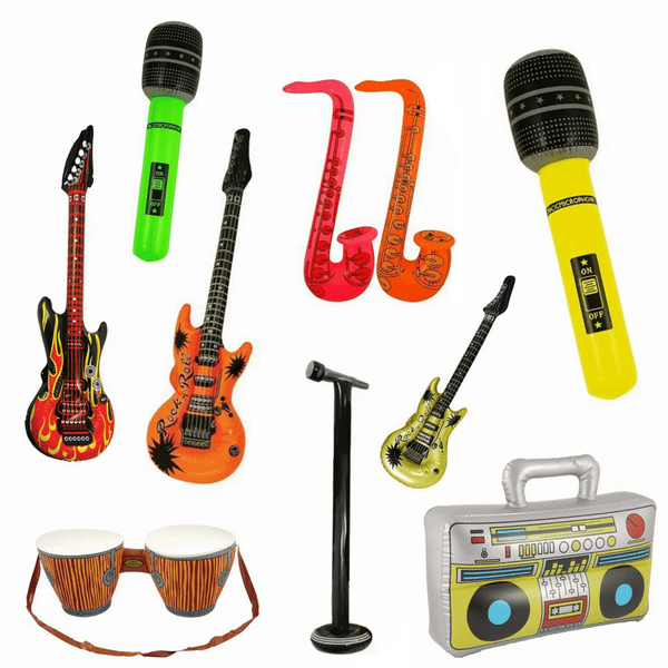Inflatable Instruments Party Props Set - 10 Pieces