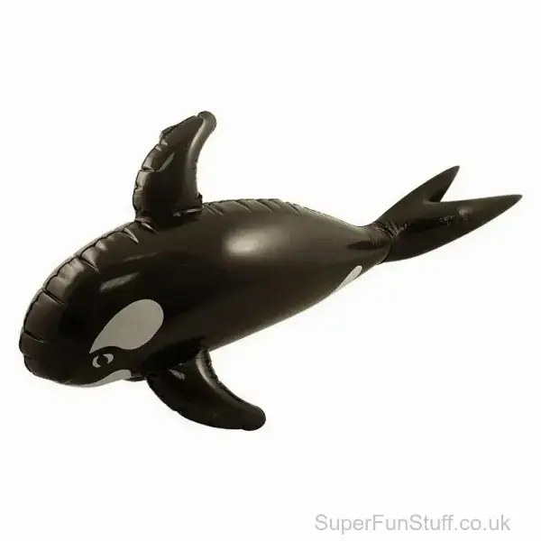 Inflatable Killer Whale - 85cm | Blow Up Orca Toy for Children