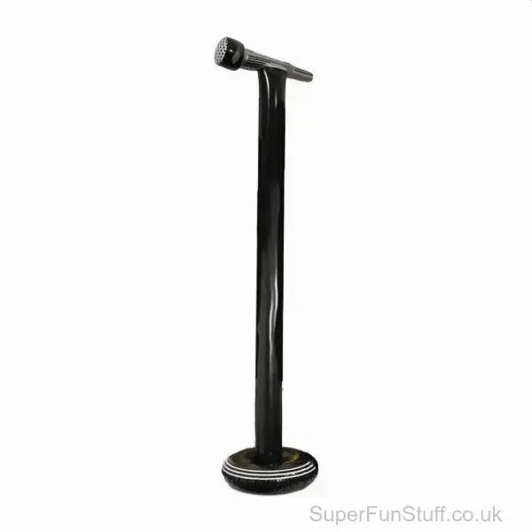 Inflatable Microphone with Stand - Black - 125cm