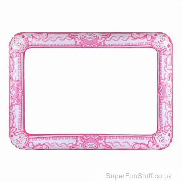Inflatable Pink Picture Frame Prop - 80 x 60cm | Night Club Photography Accessory