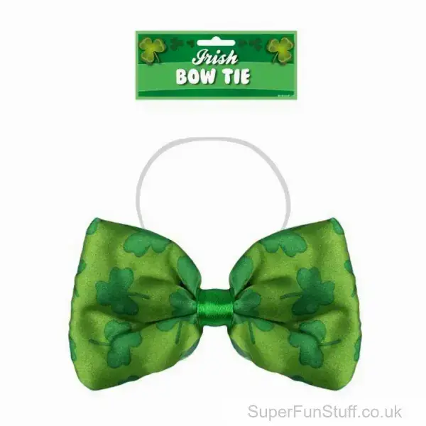 Irish Shamrock Bow Tie - St Patricks Fancy Dress | Irish Dress Up Accessory