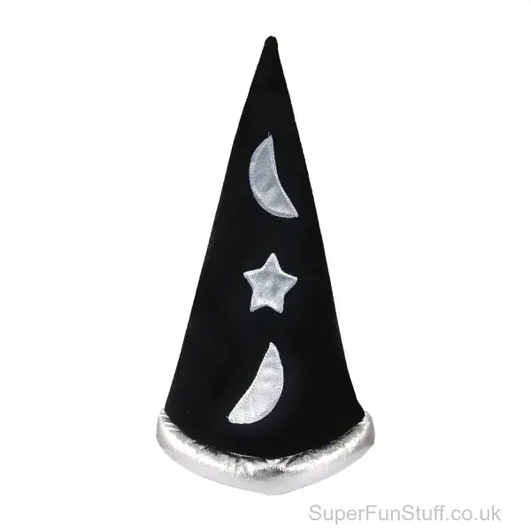 Kid's Wizard Hat with Moon & Stars - One Size Fits All | Magical Themed Fancy Dress