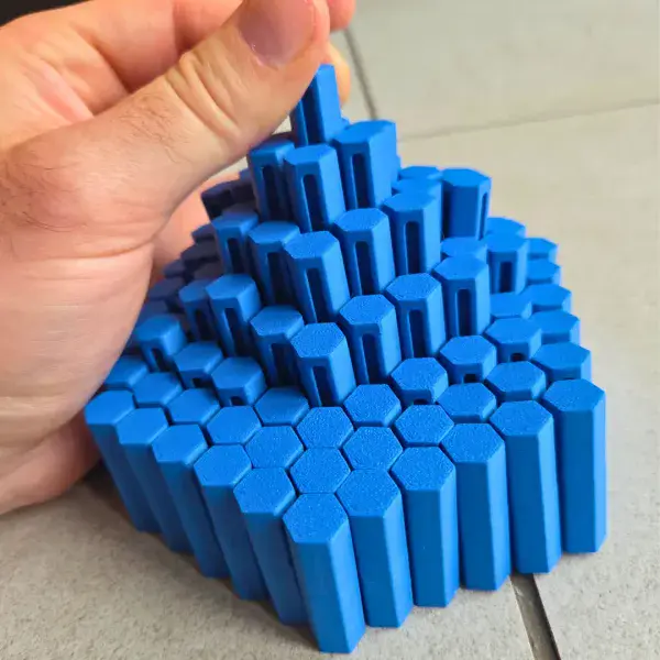 Large Hexagon 3D Printed Fidget Toy For Adults - 12cm