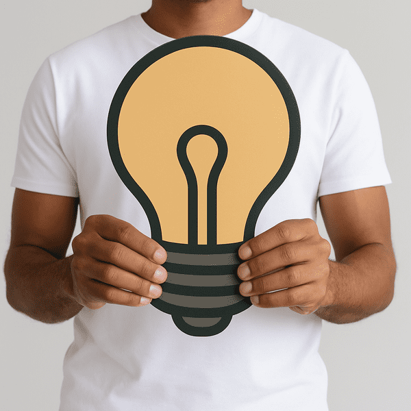 Large Light Bulb Prop For Wall - 42cm