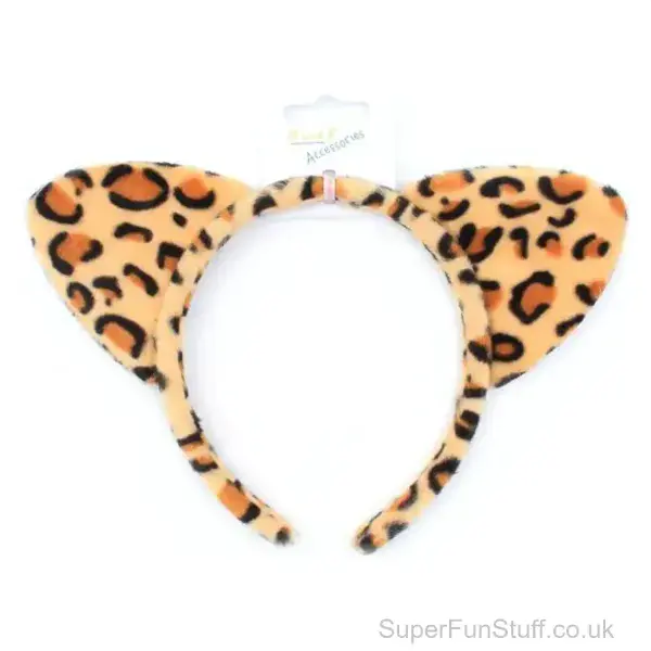 Leopard Ears Fancy Dress Headband | Jungle Animal Fancy Dress