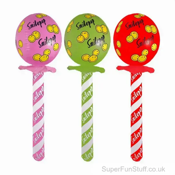 Inflatable Lollipops - 3 Colours | Blow Up Food Toy