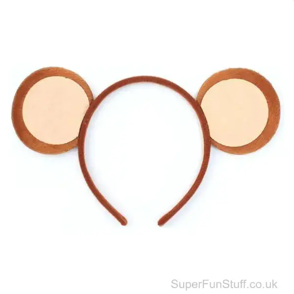 Monkey Ears Headband | Fancy Dress Zoo Animal Ears | SuperFunStuff.co.uk