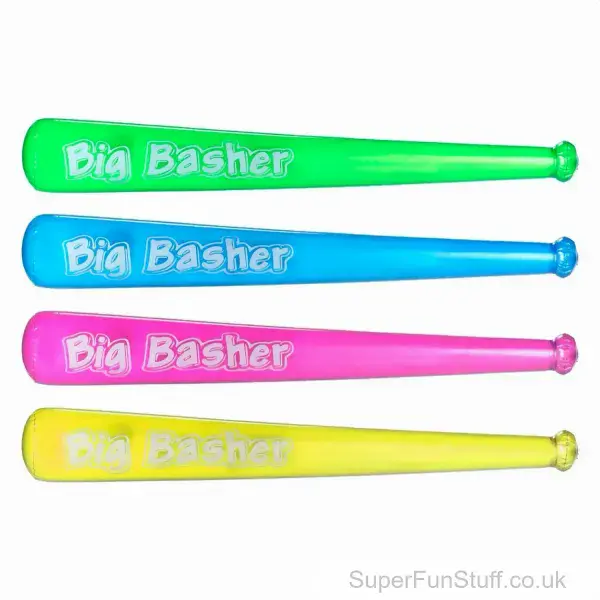 Neon Inflatable Baseball Bat 96cm | Large Inflatable Toy | Blow Up Kids Toy