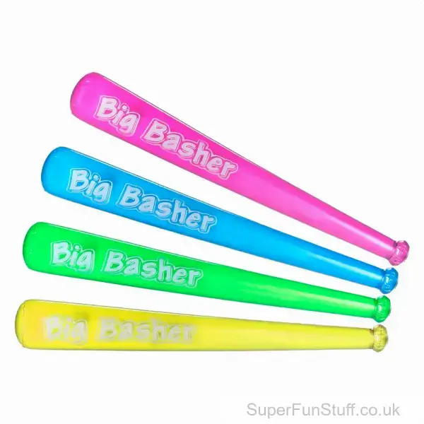 Neon Inflatable Baseball Bat 96cm | Large Inflatable Toy | Blow Up Kids Toy