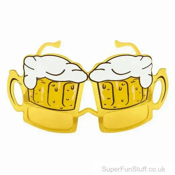 Novelty Fancy Dress Beer Glass Glasses - Adult | Funny Fancy Dress Accessories