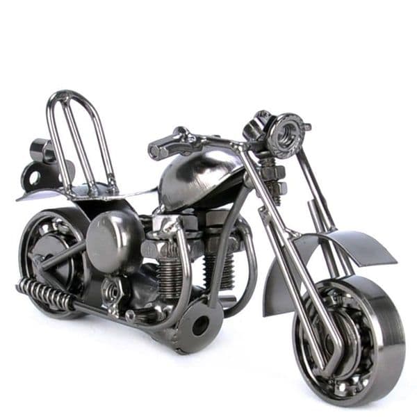 Nuts & Bolts Metal Motorbike Ornament | Desk Gifts