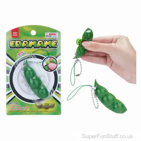 Pea Pod Popper Sensory Keyring - 7cm | Stress Toy Keychain