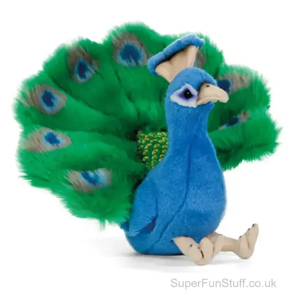 Peacock Plush Stuffed Animal Soft Toy - 25cm | Plushies For Kids