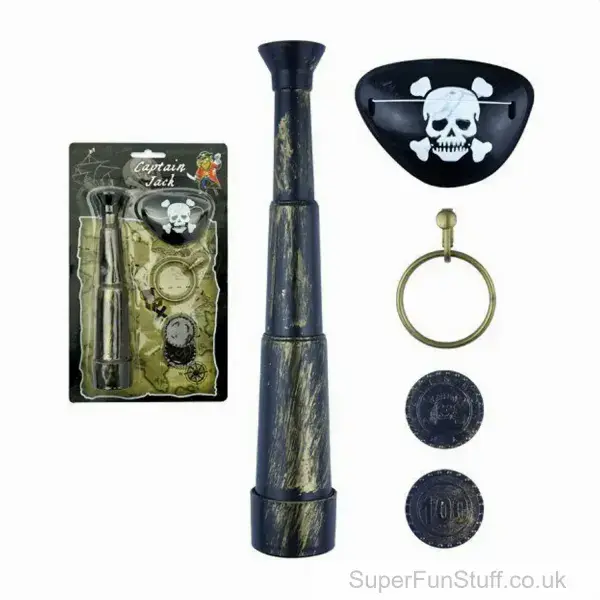 Pirate Kid's Fancy Dress Accessories Set - 5 Pieces | Halloween Pirate Fancy Dress