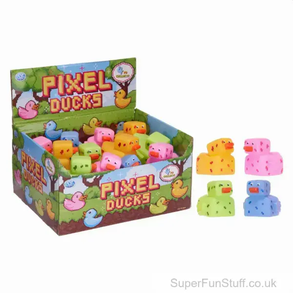 Pixel Block Rubber Duck Toy - 10cm | Rubber Ducks UK