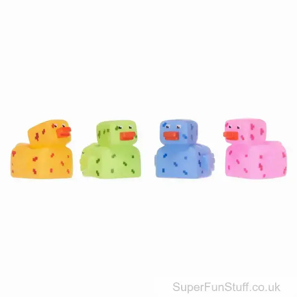 Pixel Block Rubber Duck Toy - 10cm | Rubber Ducks UK
