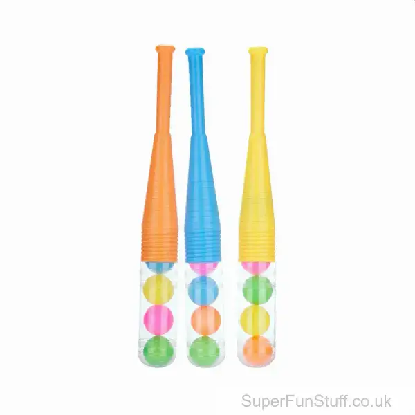 Plastic Toy Baseball Bat & 4 Balls Set - 60cm | Outdoor Balls, Toys and Games UK