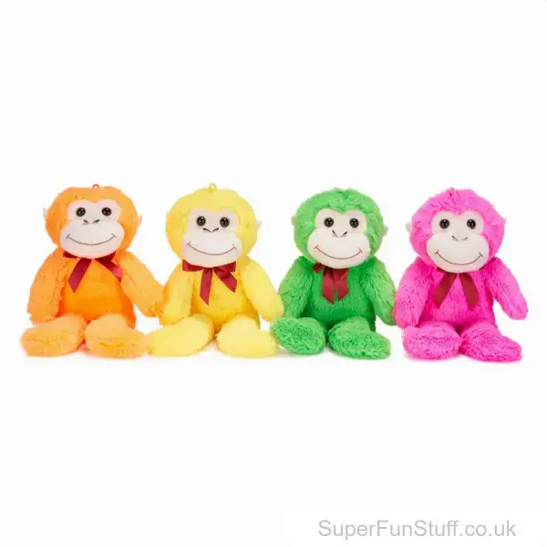 Plush Soft Toy Monkey with Ribbon - 32cm | Birthday Gift For Children