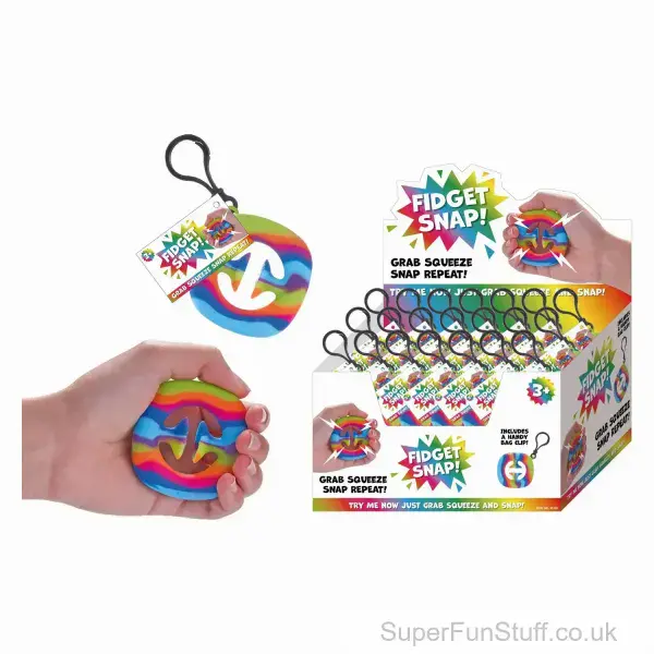 Rainbow Pop It Fidget Toy On Bag Clip - 8cm | Fidget Toy For Kids