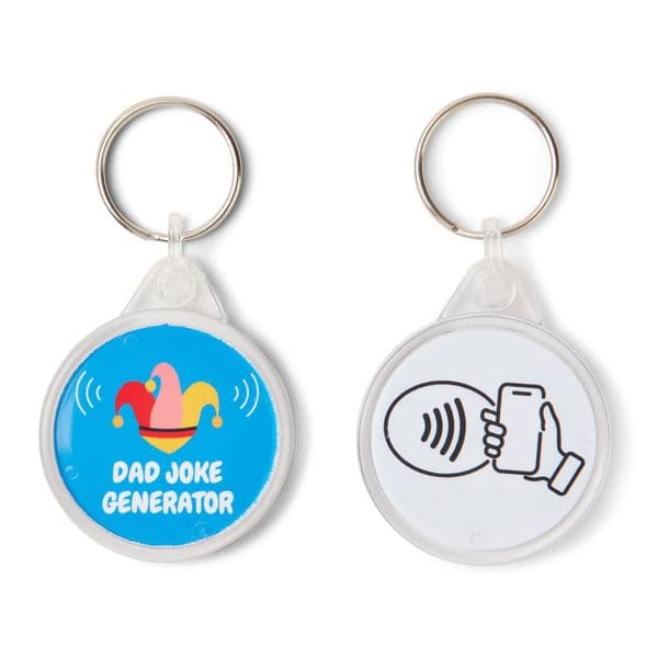 Random Dad Joke Generator Smart Keyring | Dad Birthday Joke Gift | NFC Gadget | Tap With Phone To Activate