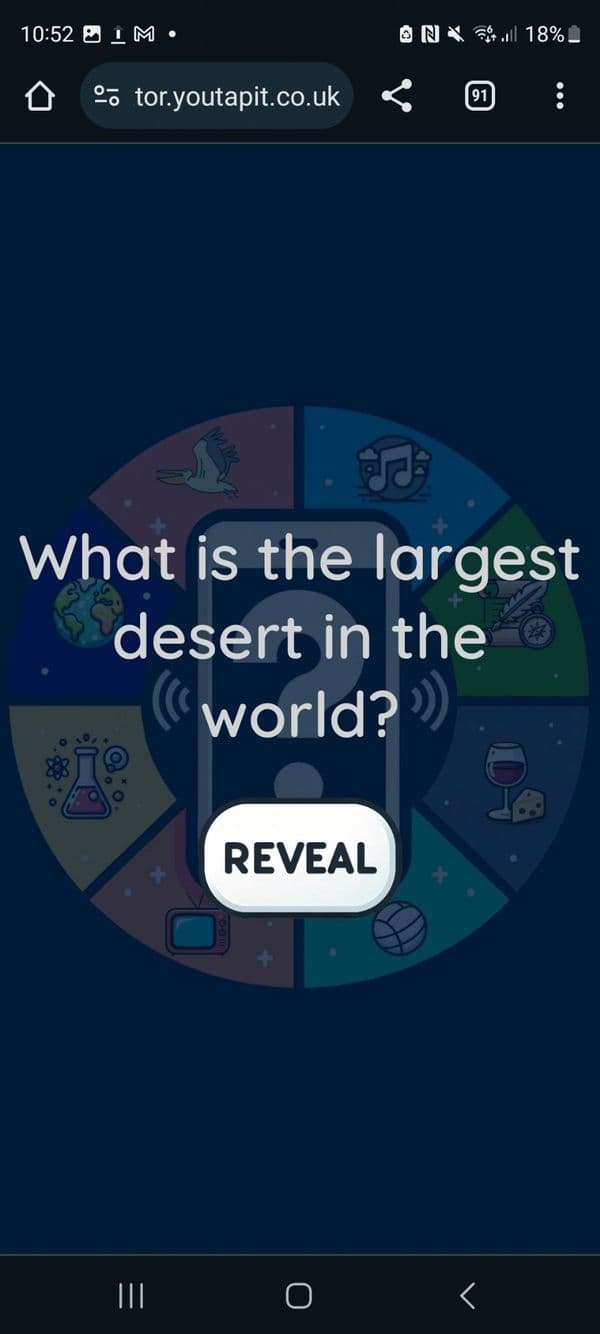Random Quiz Question Sticker | Office Pub Quiz Gift Idea | Trivia Present For Him