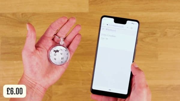 Random Wikipedia Page Generator Smart Keyring | Tap With Phone To Activate | General Knowledge Gift | NFC Gadget