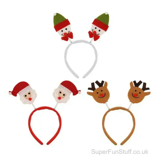 Red Christmas Headband - Rudolph, Santa or Snowman | Discount