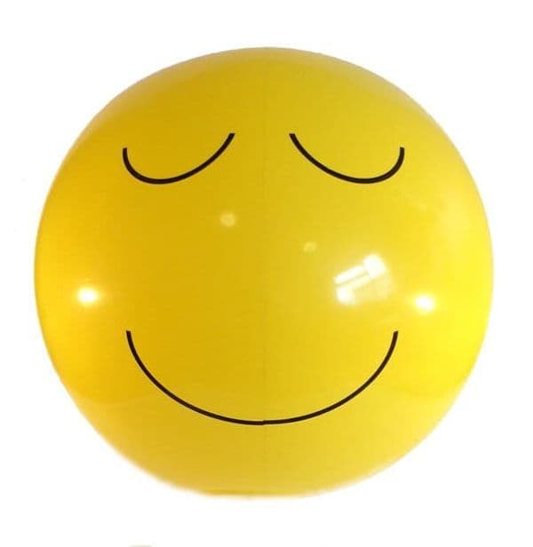 Emoji Beach Ball |Relaxed / Relieved Face | Emoticon Inflatable