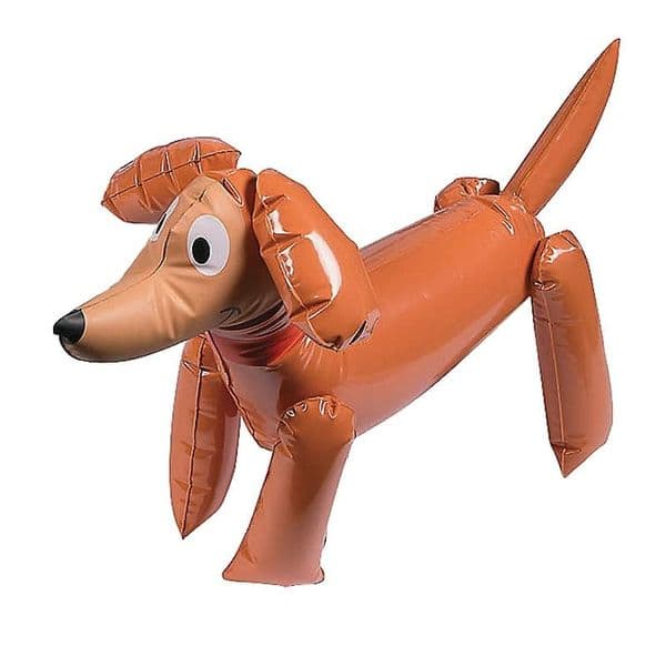 Sausage Dog Inflatable Puppy | Fun Pet Daschund Themed Party Toy | Kids Gift
