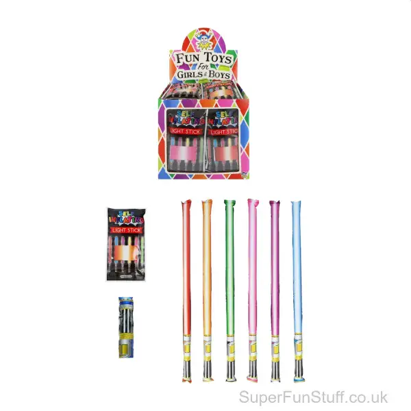 Self-Inflating Light Saber (70cm) | Kid's Toy Weapon | Party Bag Filler