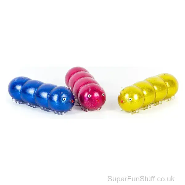 Shiny Caterpillar Squidgy Fidget Toy - 10cm