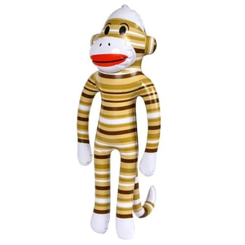 Sock Monkey Inflatable Toy | Blow Up Animals for Parties