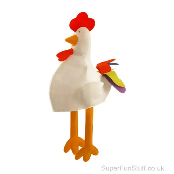 Soft Fancy Dress Chicken Hat - Adult | Farm Animal Party Dress Up