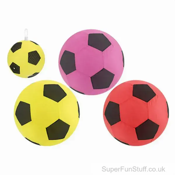 Soft Touch Fabric Inflatable Football Toy - 25cm