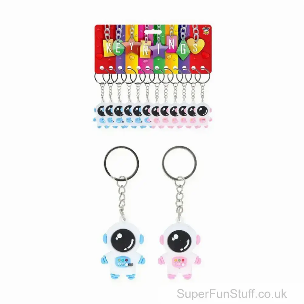 Spaceman Keyring Toy (4cm) | Children's Space Party Bag Fillers UK