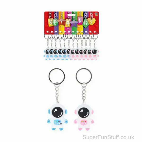 Spaceman Keyring Toy (4cm) | Children's Space Party Bag Fillers UK