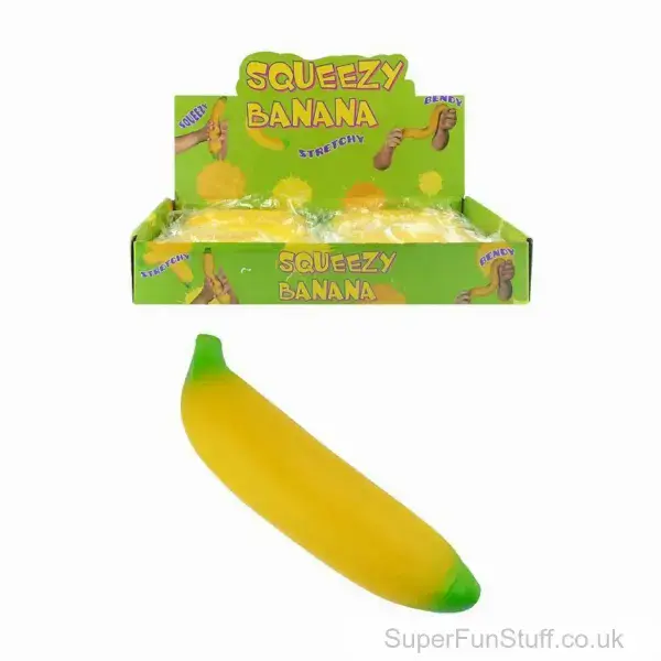 Squeezy Banana Joke Toy | Funny Novelty Gift | Toy Fruit Gift