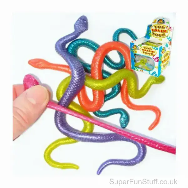 Stretchy Snake Toy - 20cm | Party Bag Fillers | Pocket Money Toys