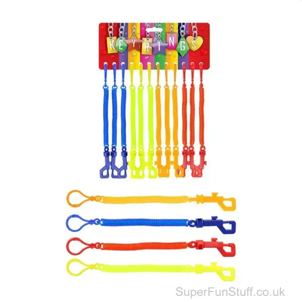 Stretchy Spiral Keyring with Clip (23cm)