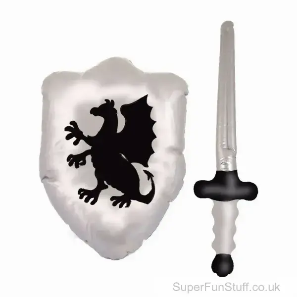 Inflatable Sword and Shield Set | Blow Up Fancy Dress Weapons