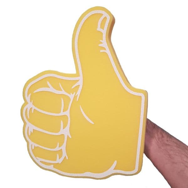 Thumbs Up or Thumbs Down Big Foam Hand - 7 Colours | Funny Fancy Dress Audience Prop