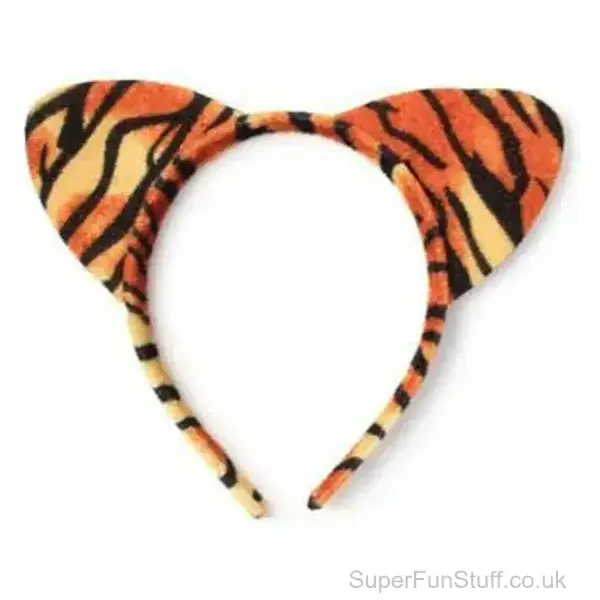 Wild Tiger Ears Headband | Zoo Animal Fancy Dress Party UK