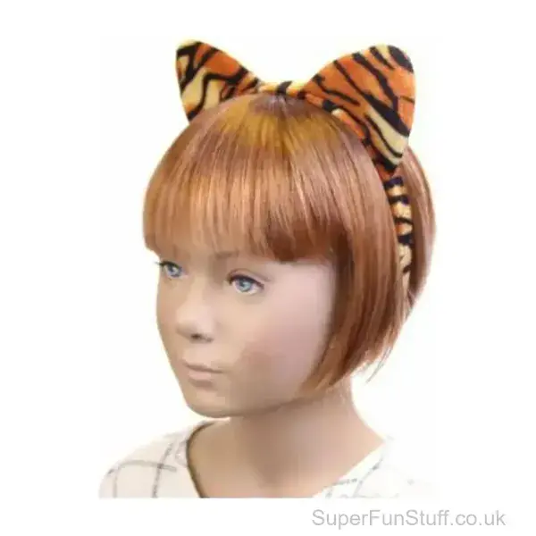 Wild Tiger Ears Headband | Zoo Animal Fancy Dress Party UK