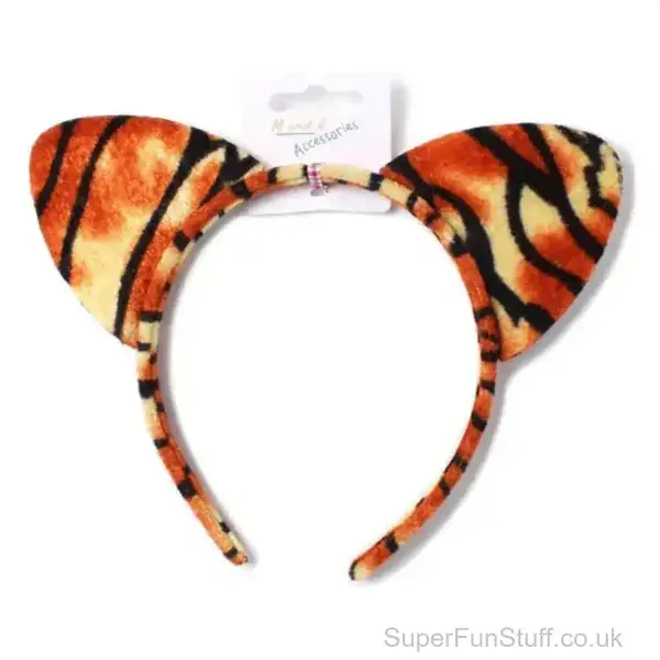 Wild Tiger Ears Headband | Zoo Animal Fancy Dress Party UK