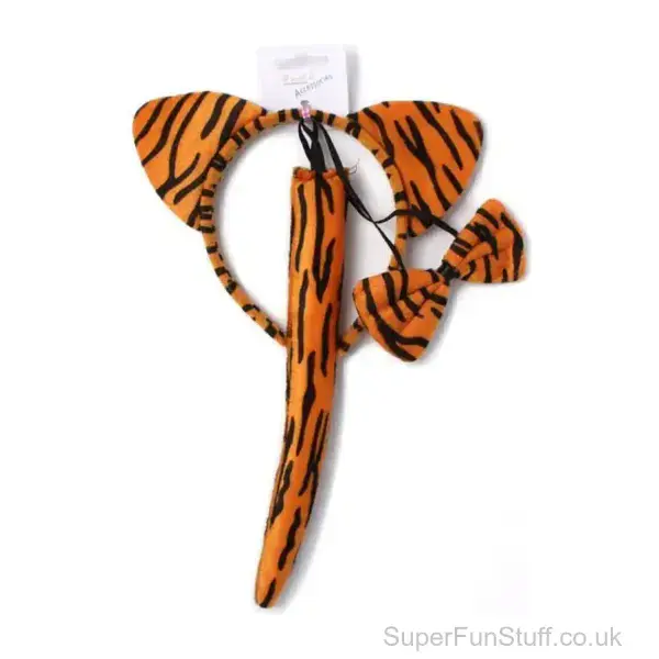 Tiger Fancy Dress Set | Tail, Collar and Headband | Costumes