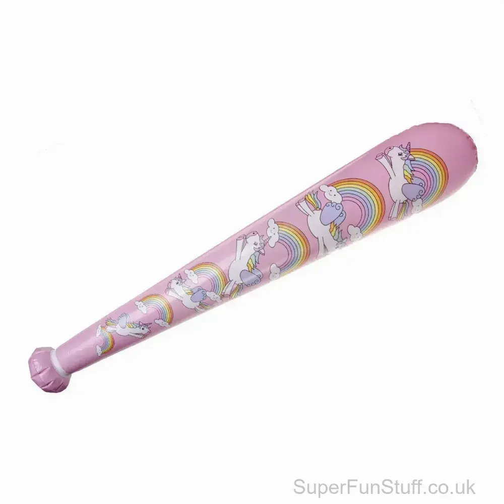 Unicorn Party Toy Inflatable Bat - 85cm | Blow Up Toys For Kids