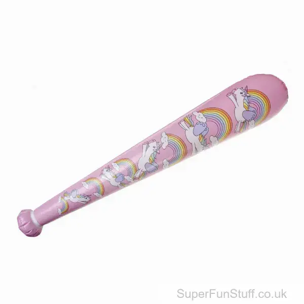 Unicorn Party Toy Inflatable Bat - 85cm | Blow Up Toys For Kids