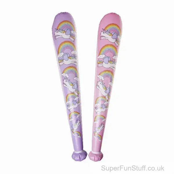 Unicorn Party Toy Inflatable Bat - 85cm | Blow Up Toys For Kids