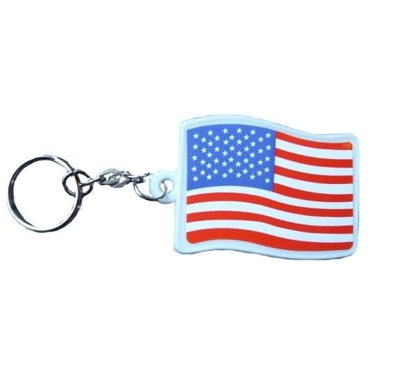 American Flag Keychain - 5cm | USA Gift Novelty Keyrings | Party Bag Fillers